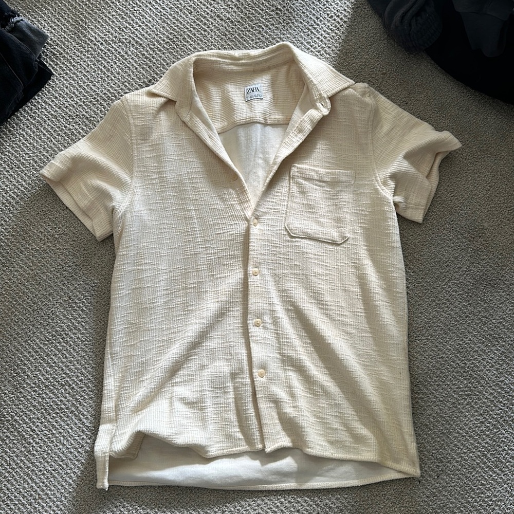 Only worn once thick Zara button down size large